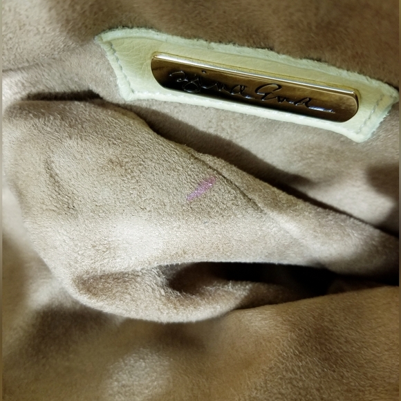 Zina Eva Mini Dante Golden Yellow & Brown Saddle Leather Handbag - Picture 10 of 10